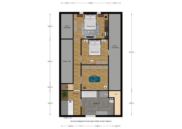 Floorplan - Oudestad 37, 4501 JA Oostburg